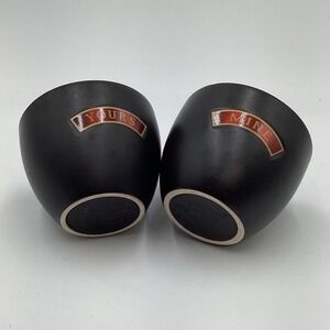 Bailey's Yours Mine Ceramic Coffee Mugs Set Black Tan Couple Gift